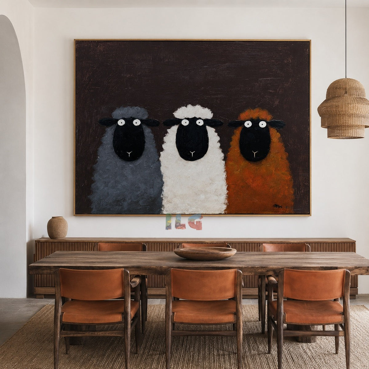 Cozy Barnyard Sheep – Farmhouse Animal Wall Art