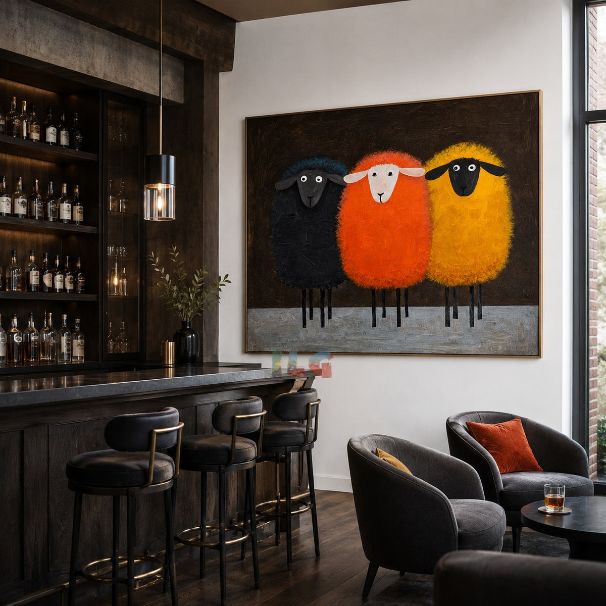 Woolly Farmhouse Trio – Sheep Wall Art