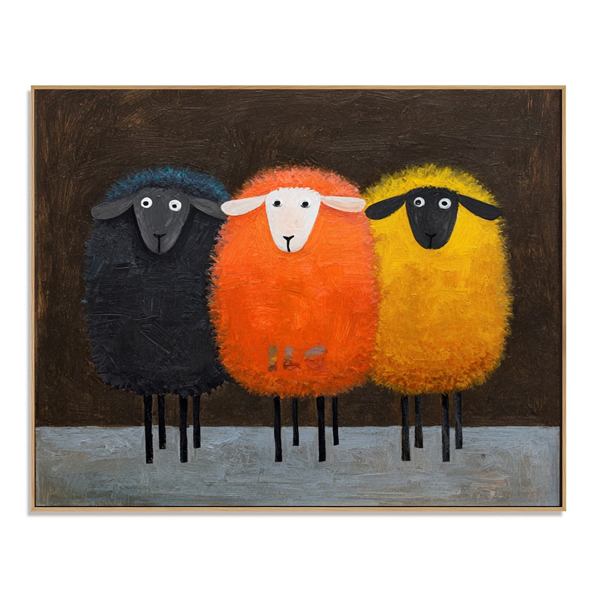 Woolly Farmhouse Trio – Sheep Wall Art