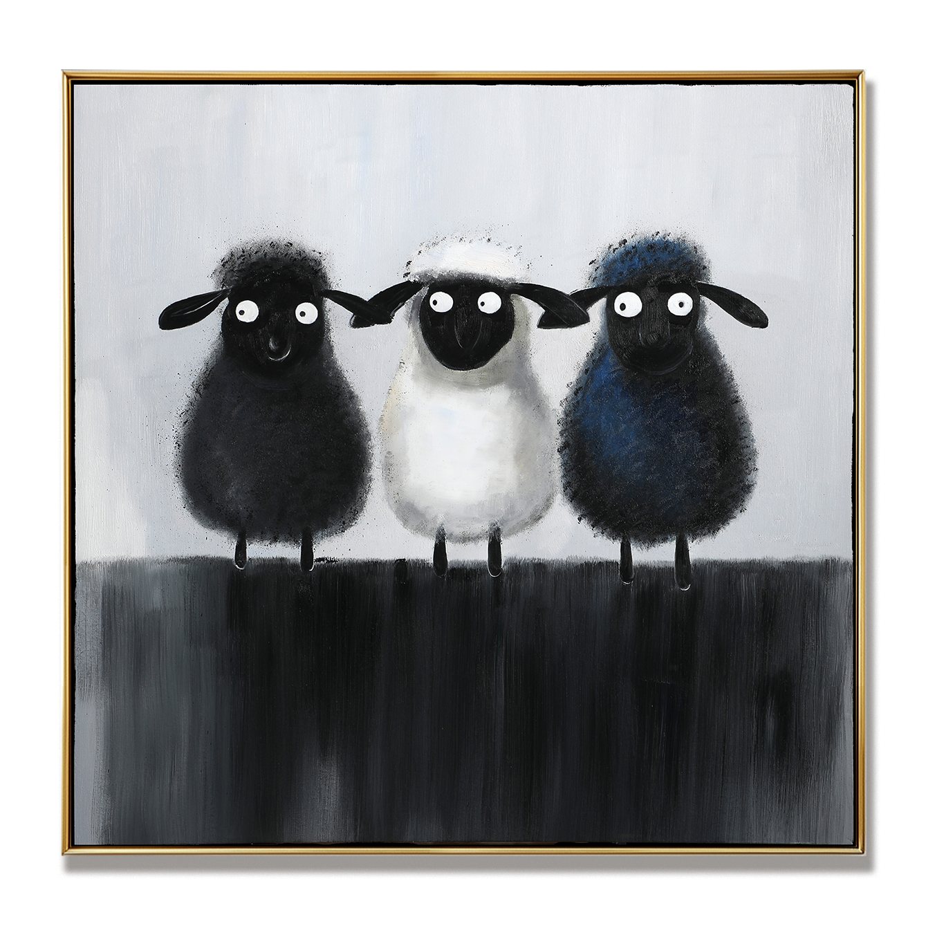 Three Little Woolies – Modern Cute Sheep Art