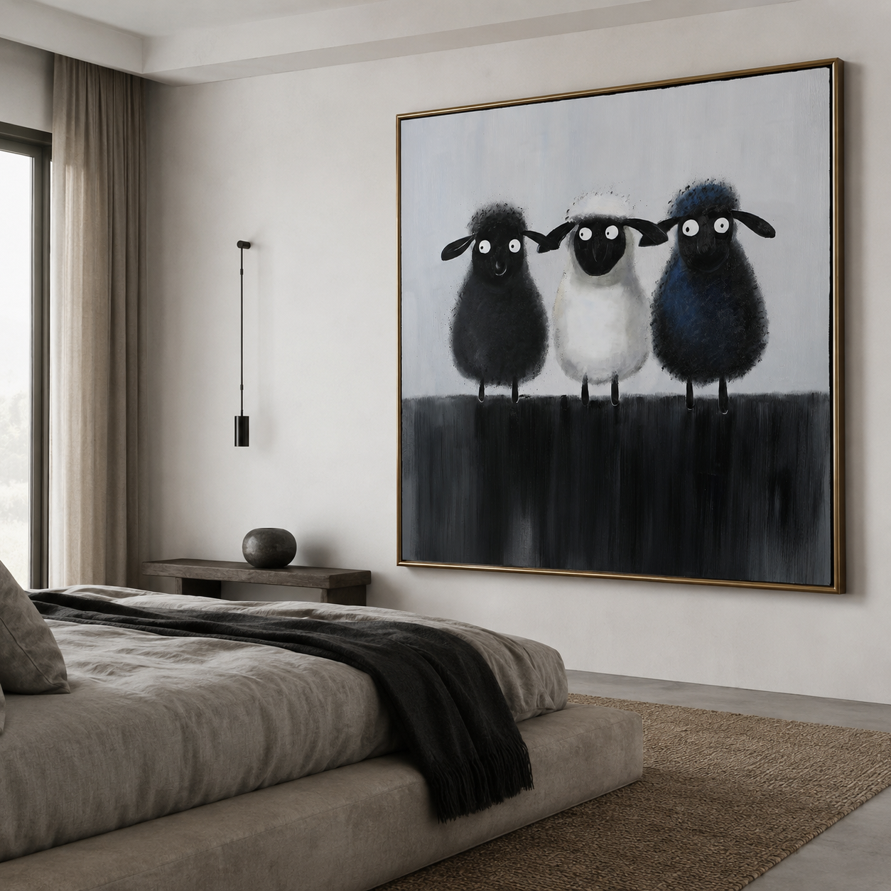 Three Little Woolies – Modern Cute Sheep Art