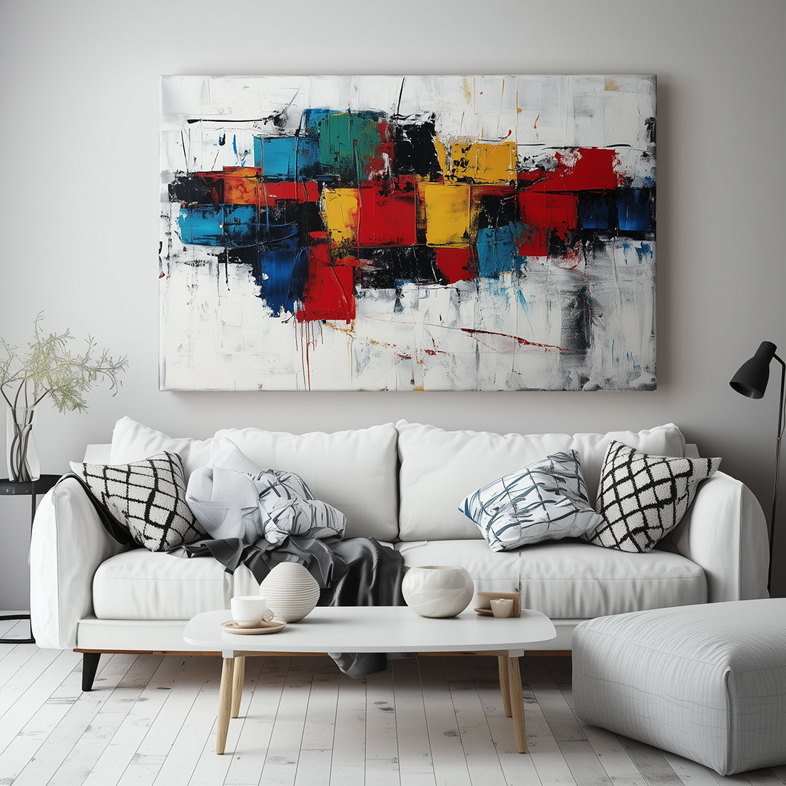 bold geometric abstract painting