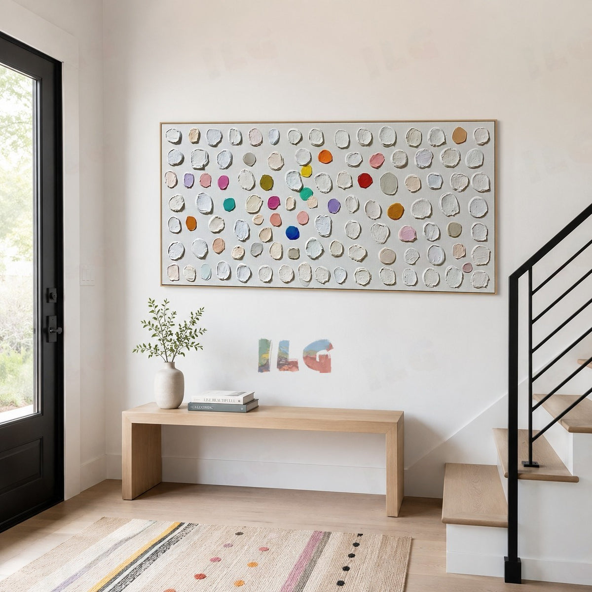 Luminous Pebble Cadence – Abstract Textured Wall Art