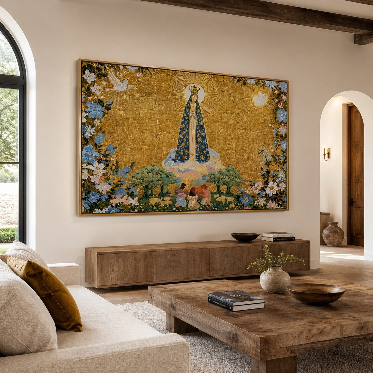 Blessed Garden of Light – Ornate Devotional Floral Wall Art