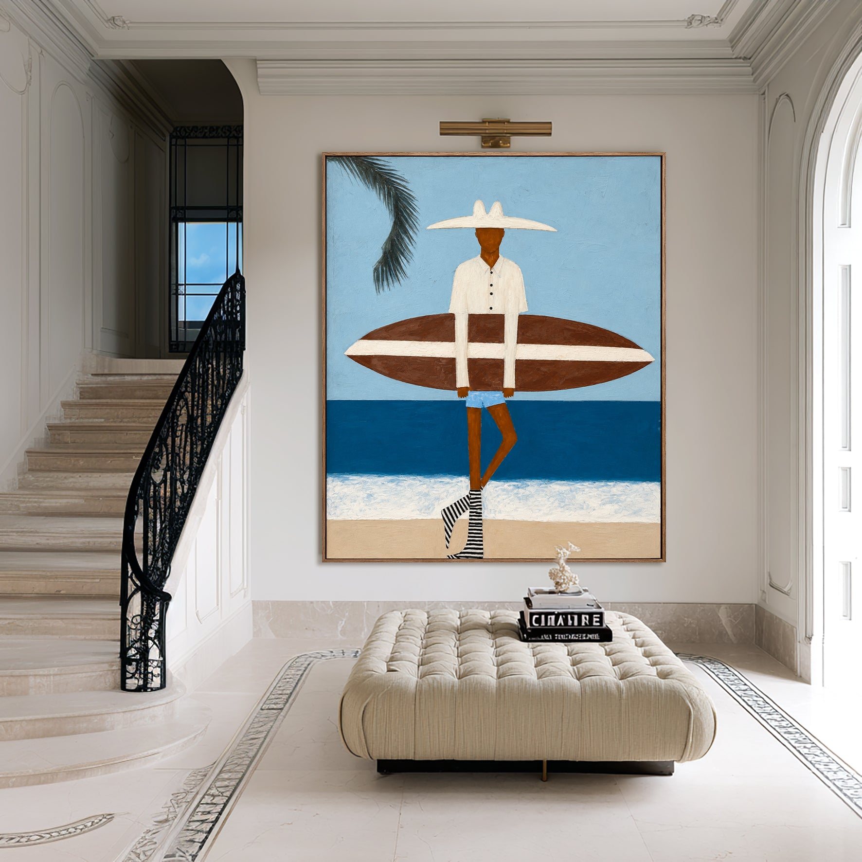 Azure Tidekeeper – Coastal Figurative Wall Art