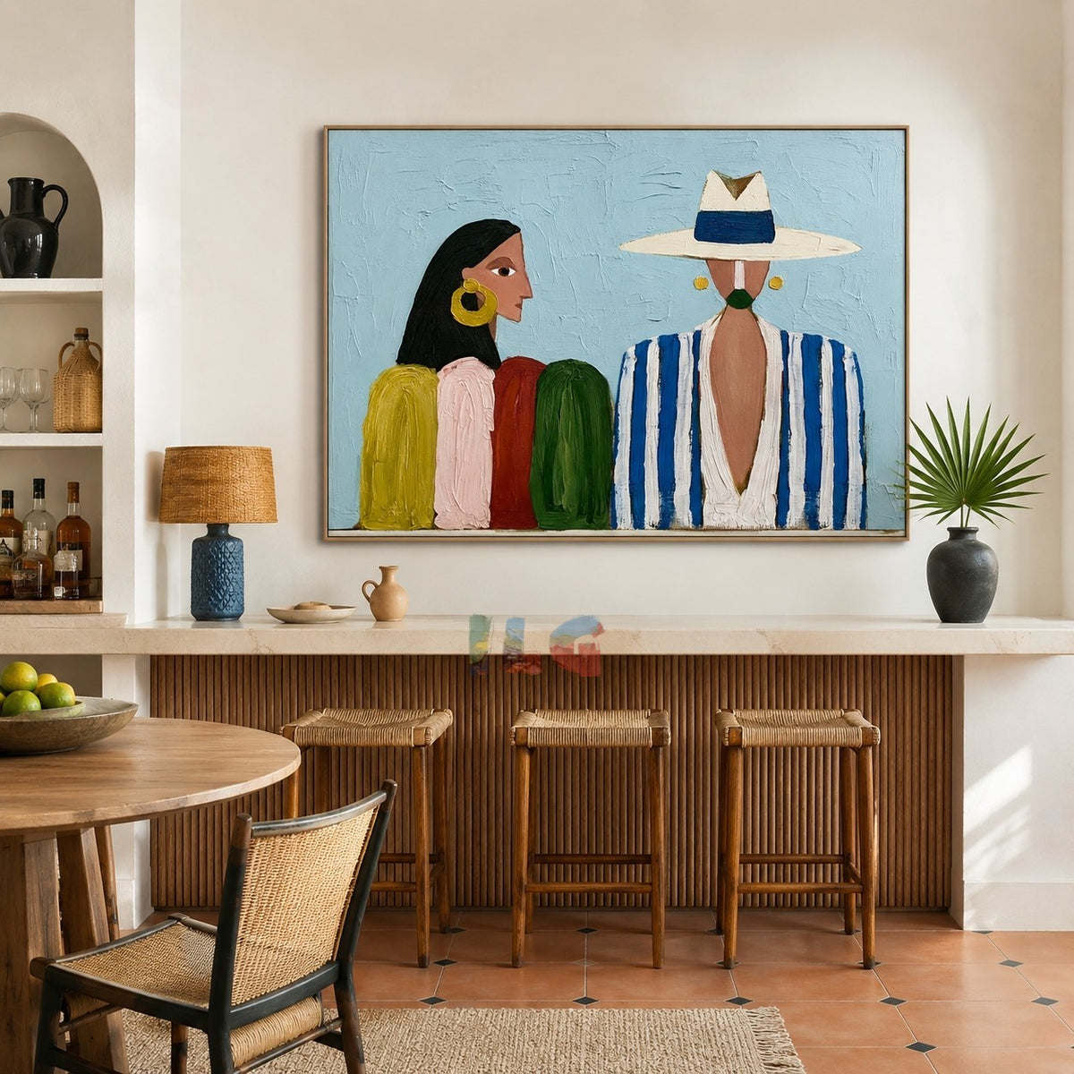 Coastal Conversation – Abstract Figurative Wall Art
