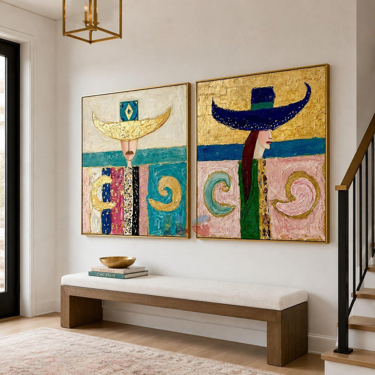 Coastal Riders – Abstract Portrait Wall Art Set
