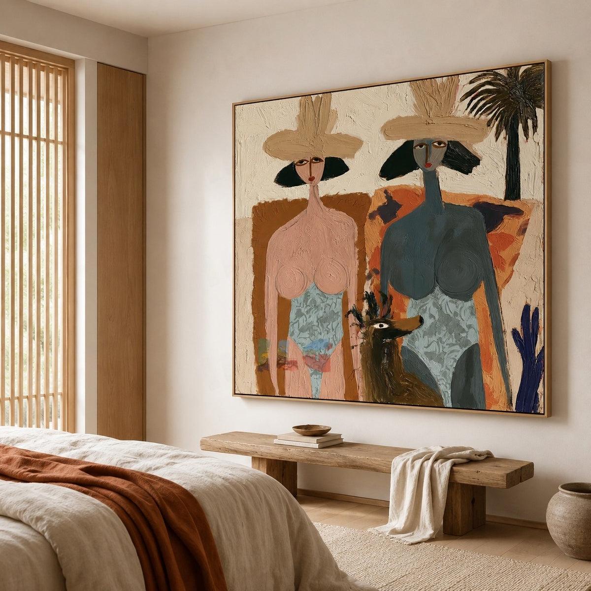 Desert Duo Portrait – Abstract Figurative Wall Art