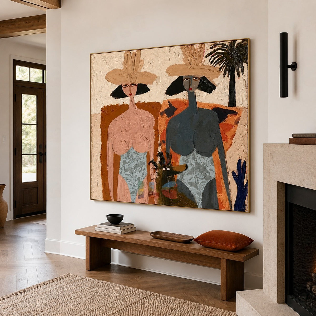 Desert Duo Portrait – Abstract Figurative Wall Art