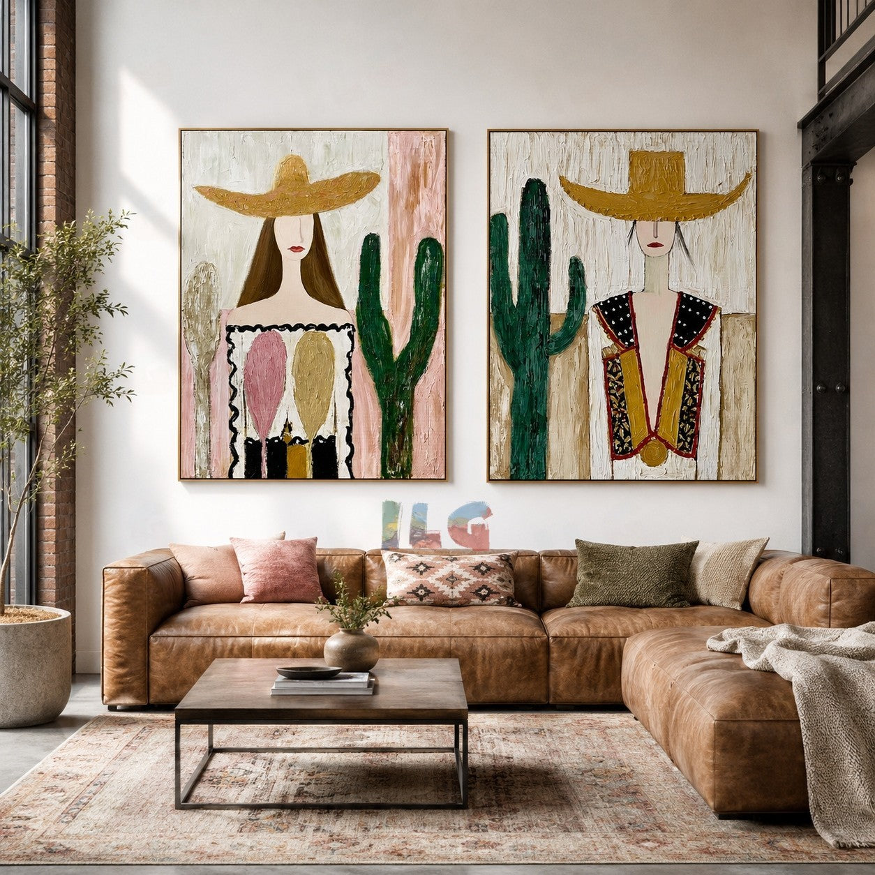 Desert Muse – Western Portrait Wall Art Set