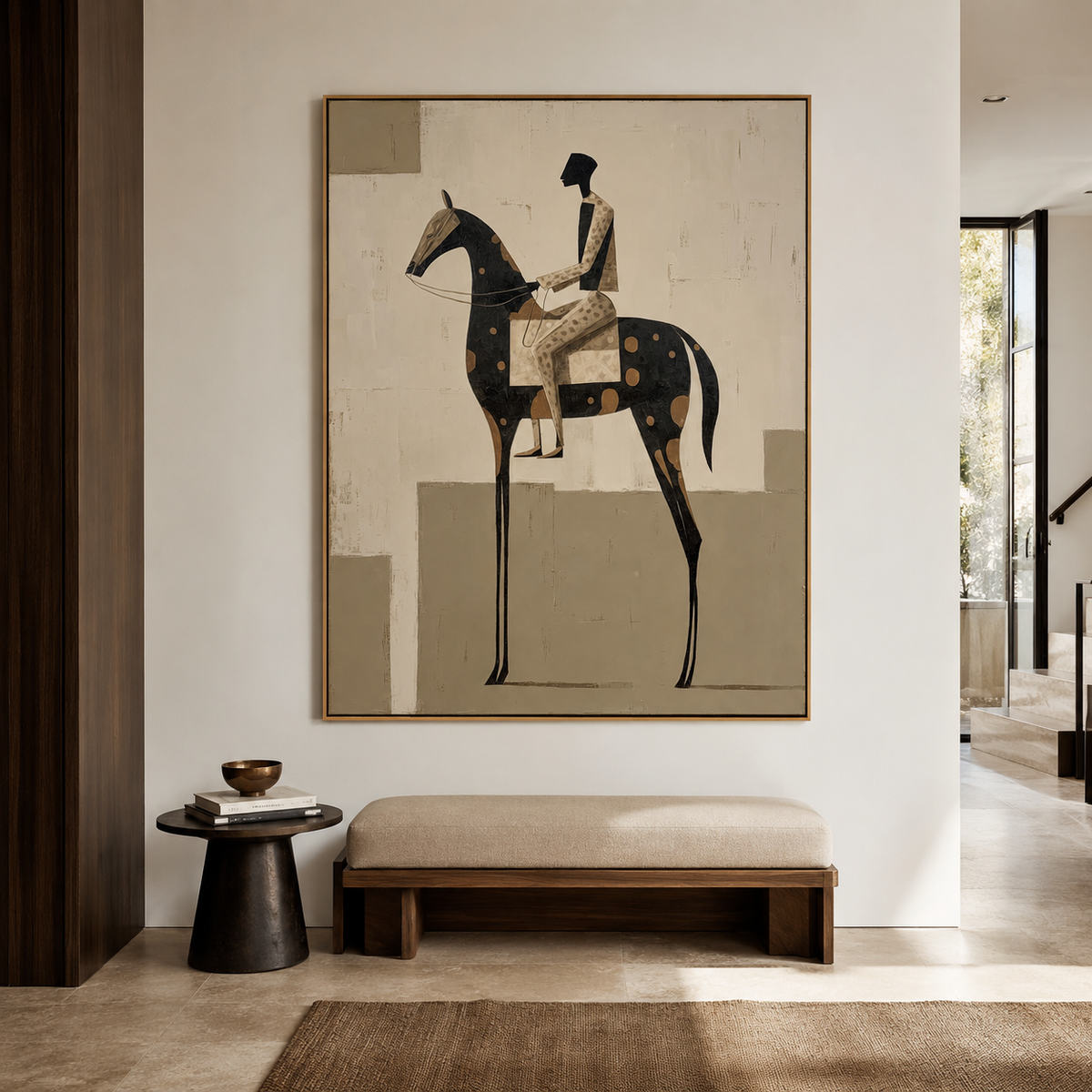Desert Rider Silhouette – Equestrian Figurative Wall Art