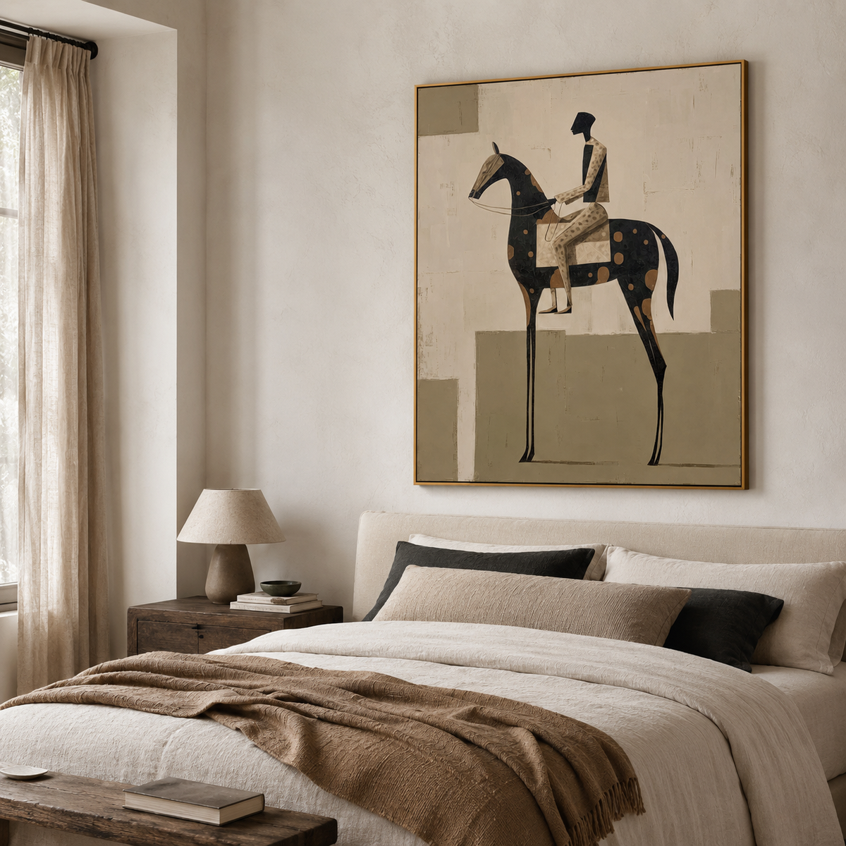 Desert Rider Silhouette – Equestrian Figurative Wall Art
