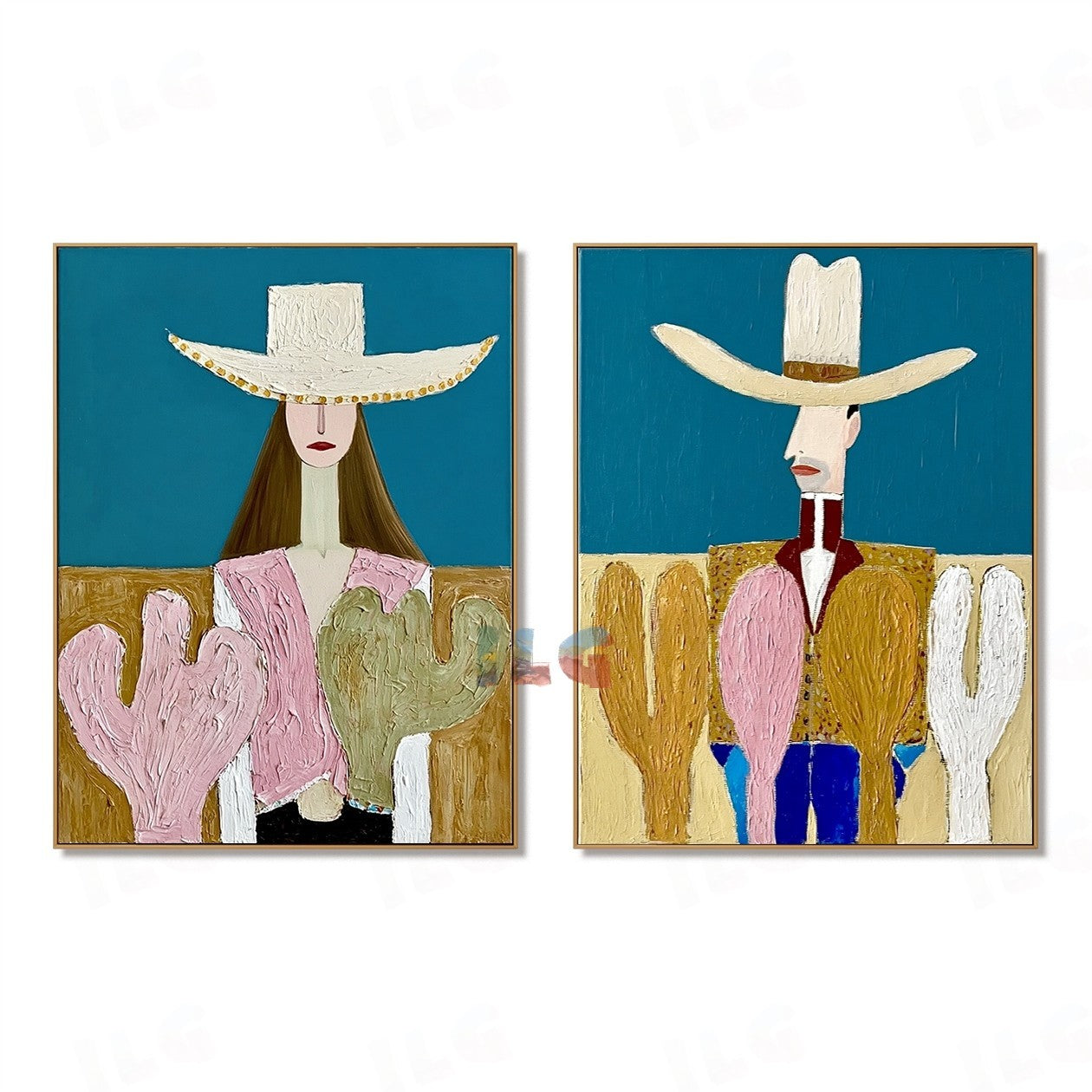 Desert Riders – Abstract Portrait Wall Art Set