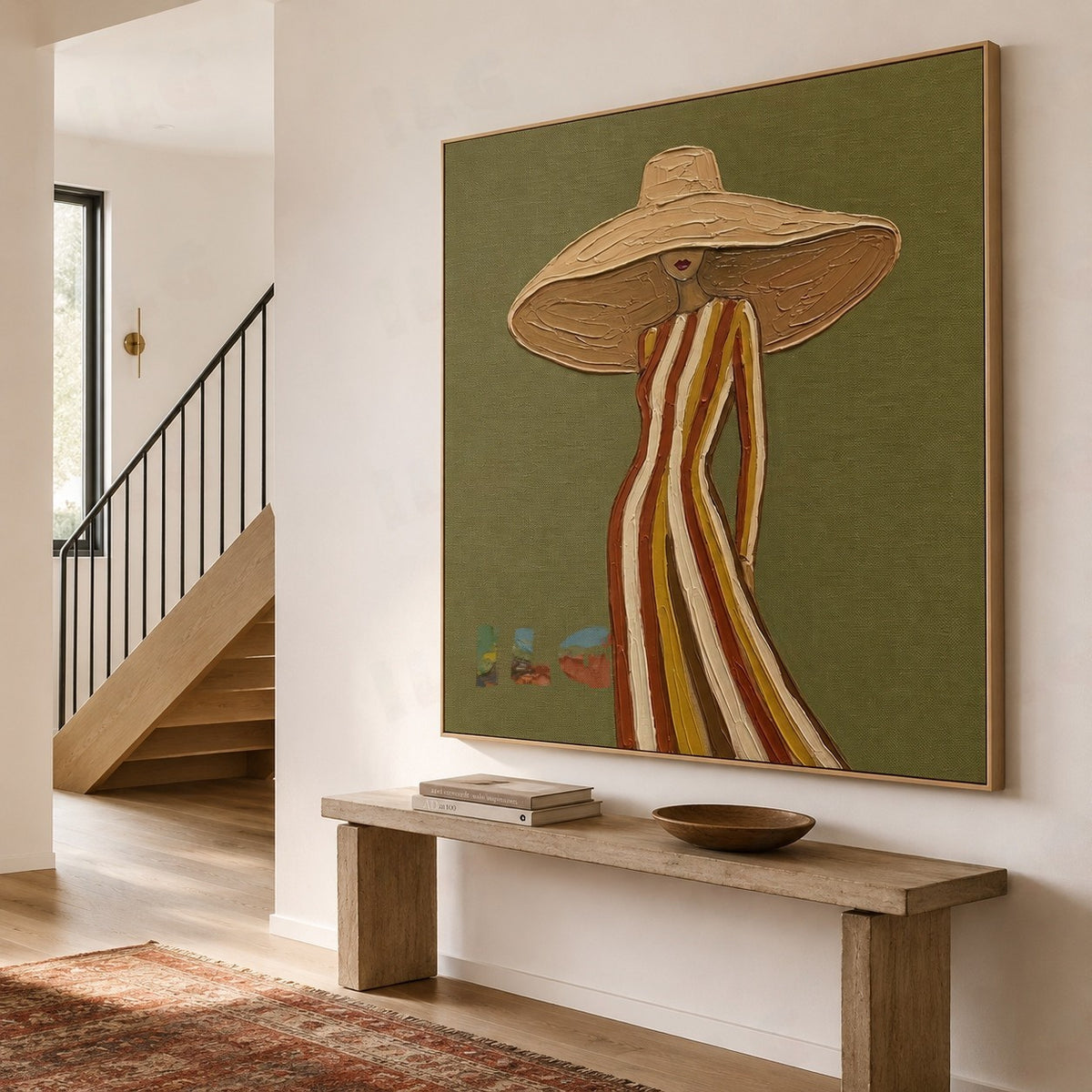 Desert Veil Portrait – Contemporary Figurative Wall Art