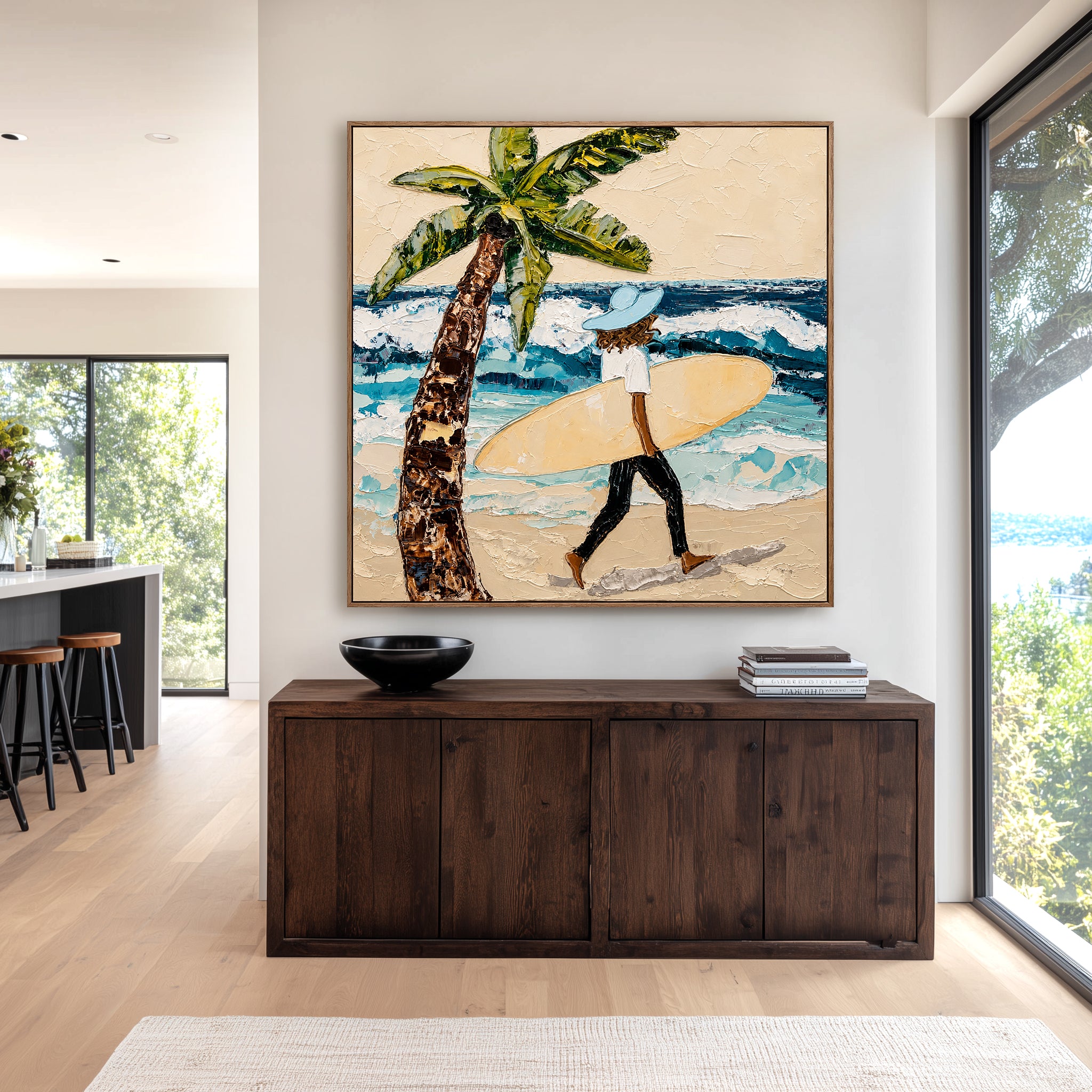 Island Wave Journey – Coastal Figurative Wall Art