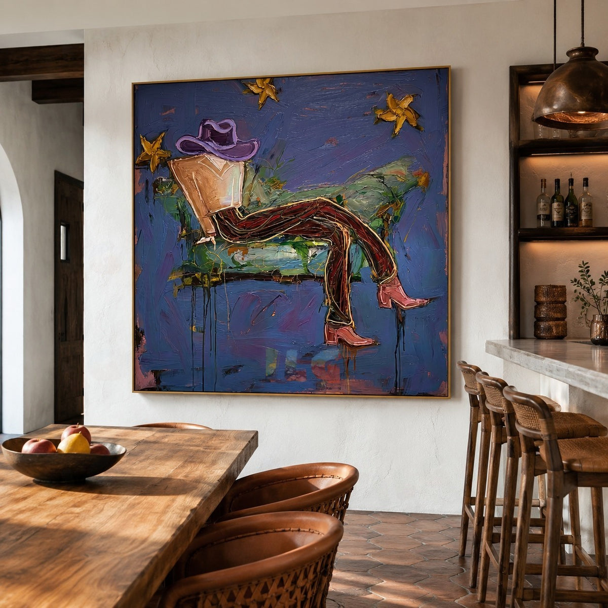 Midnight Star Wanderer – Contemporary Figurative Wall Art