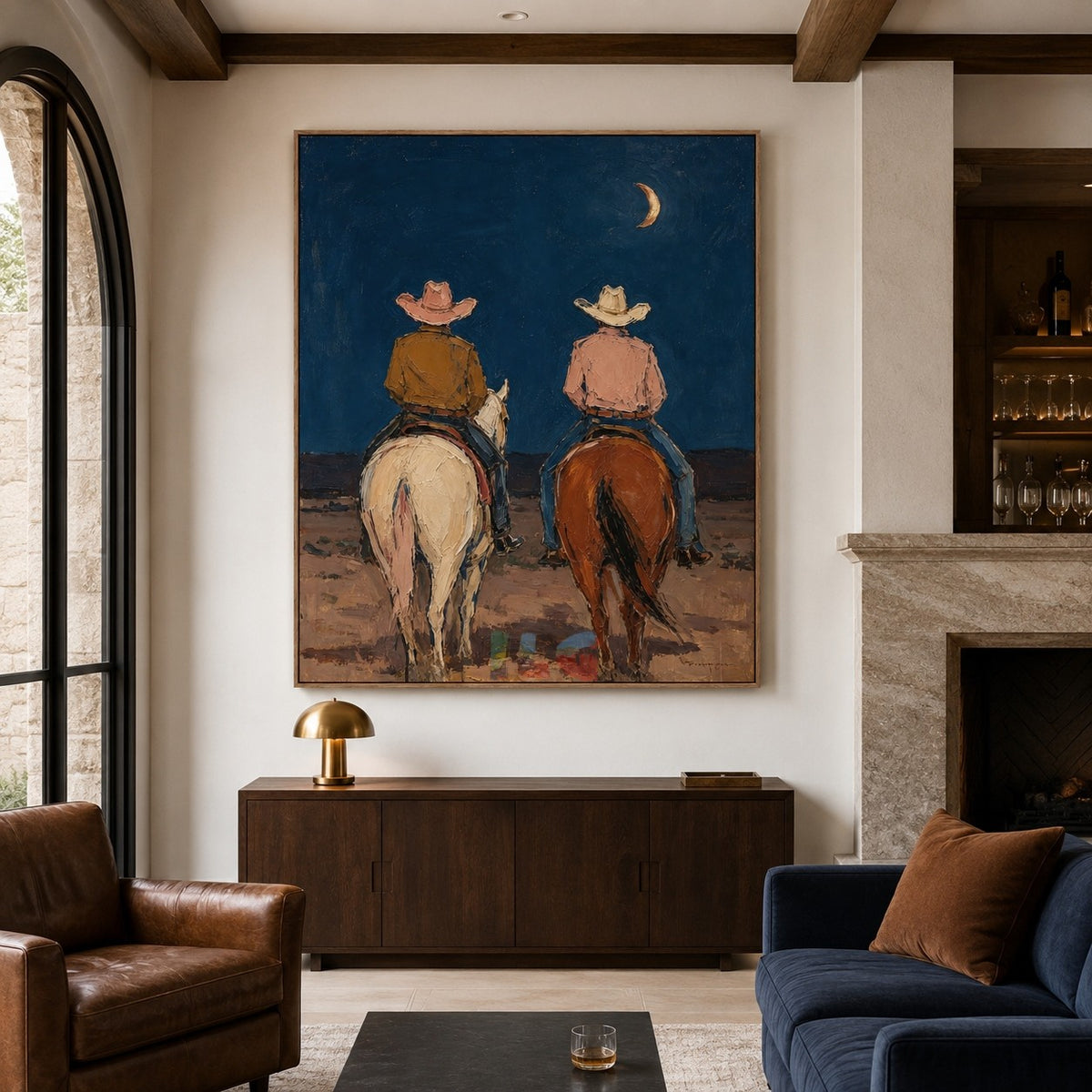 Moonlit Riders – Western Figurative Wall Art