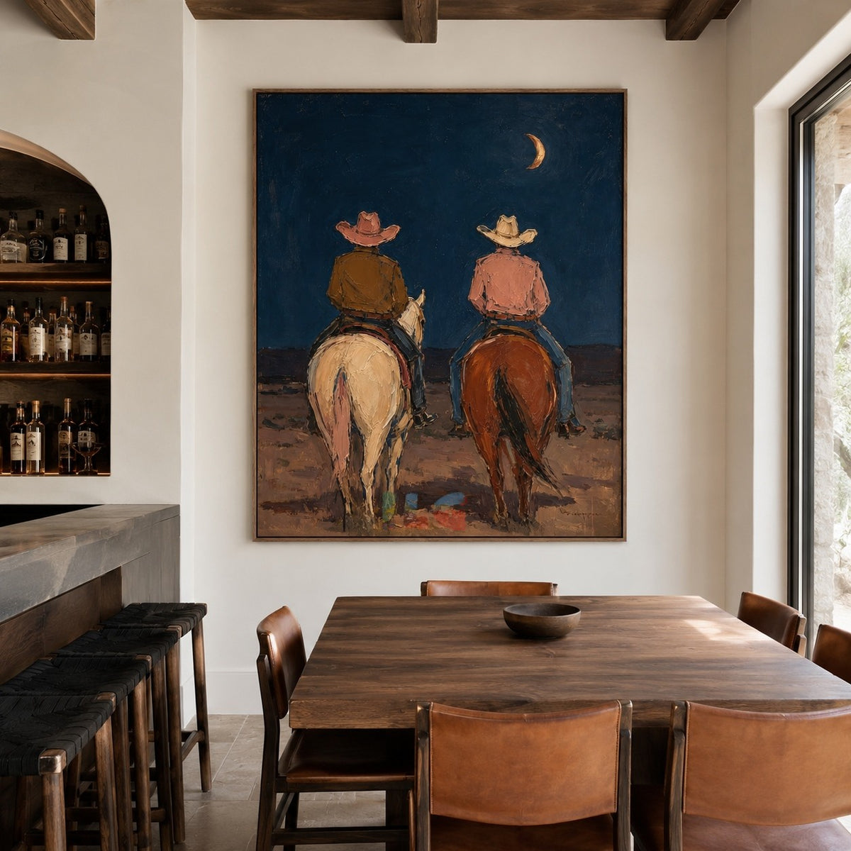 Moonlit Riders – Western Figurative Wall Art