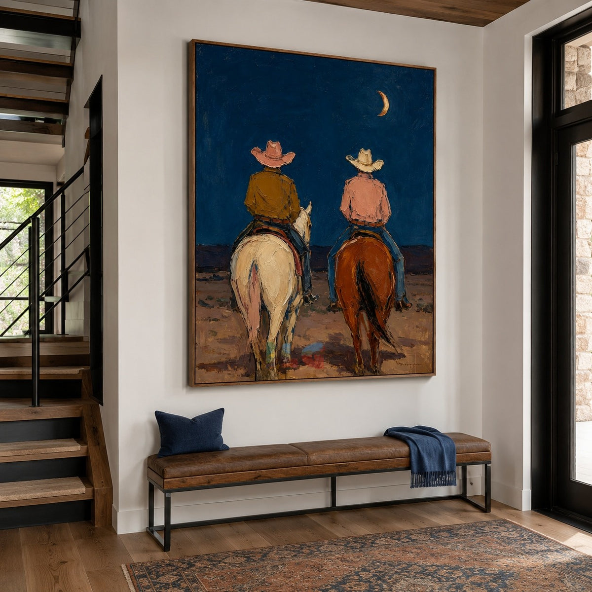 Moonlit Riders – Western Figurative Wall Art