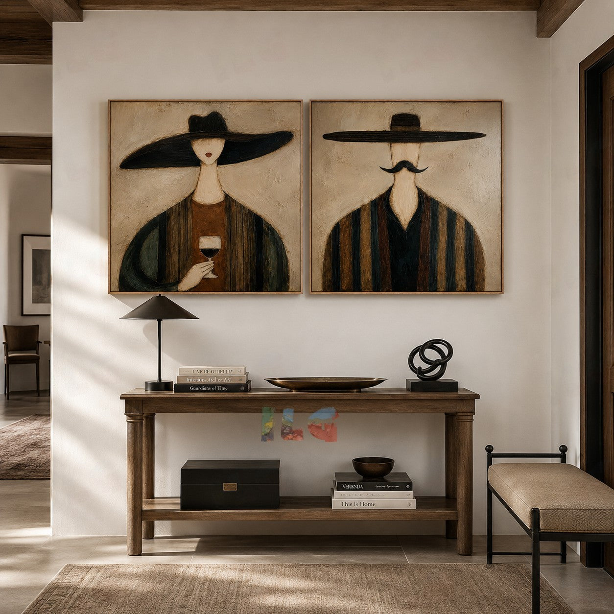 Mustache Society Duo – Figurative Wall Art
