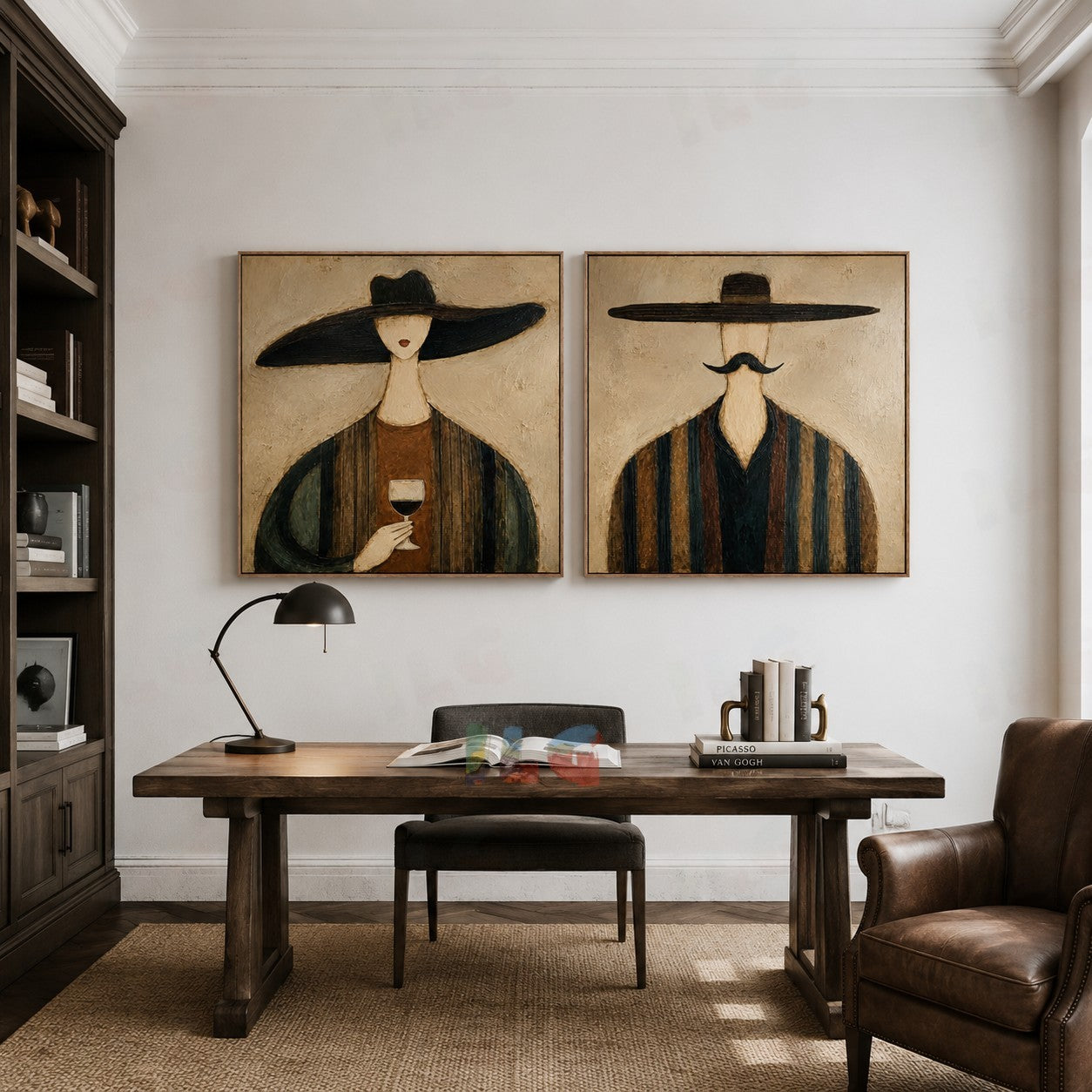Mustache Society Duo – Figurative Wall Art