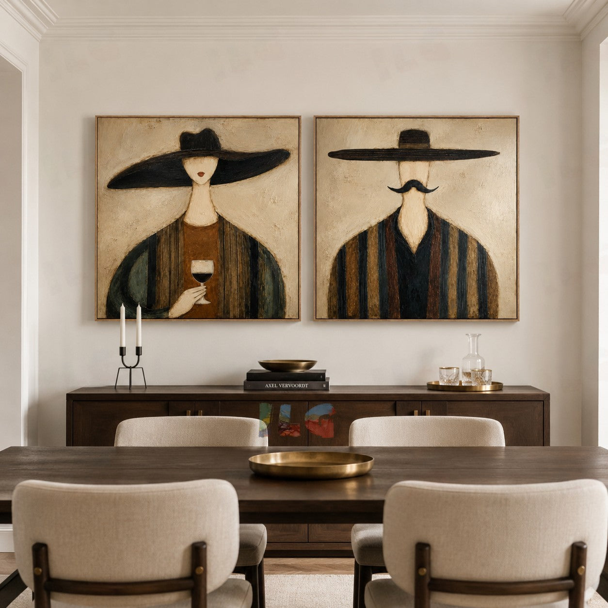 Mustache Society Duo – Figurative Wall Art