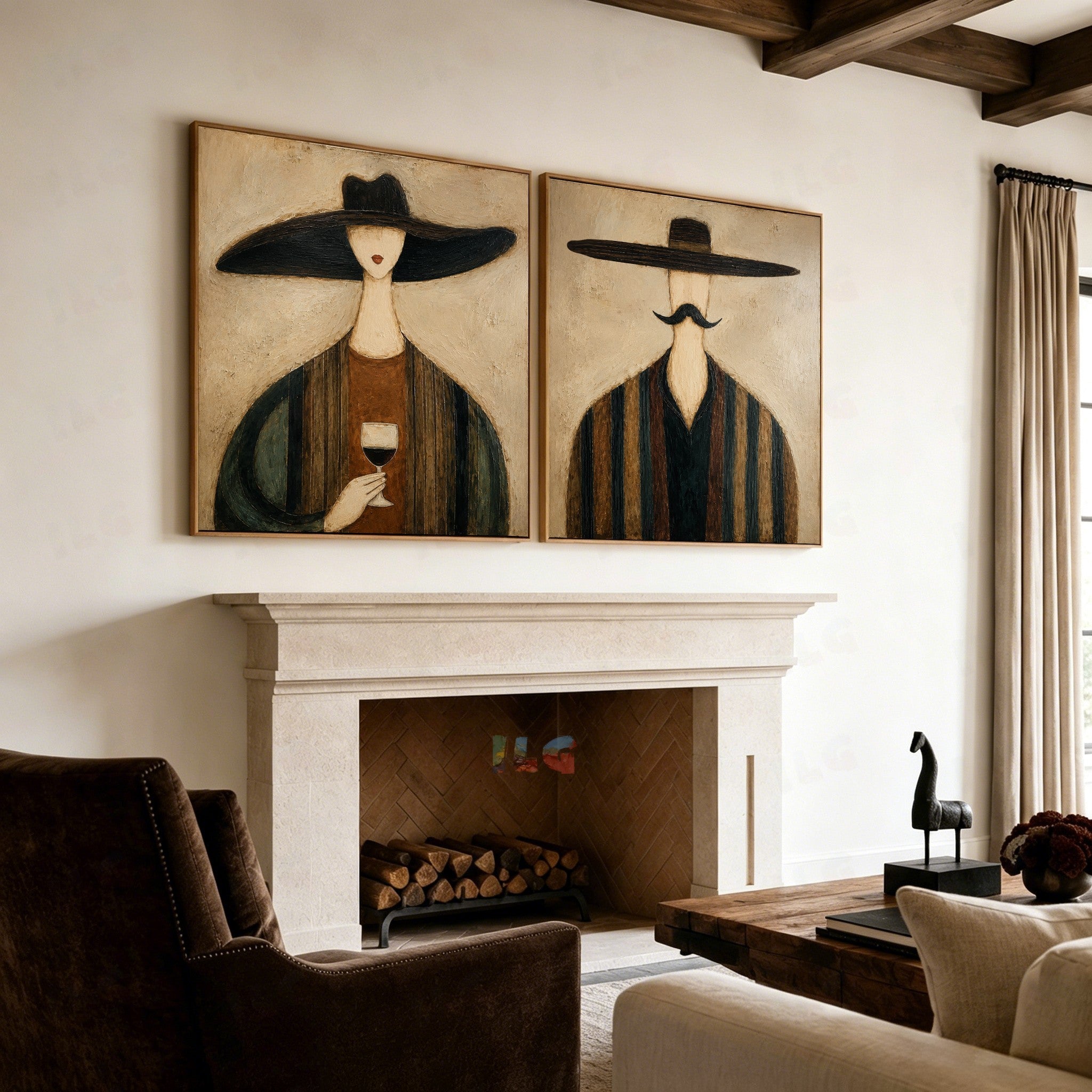 Mustache Society Duo – Figurative Wall Art