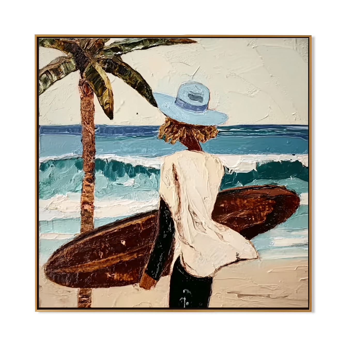 Ocean Reverie – Coastal Surfboard Landscape Wall Art