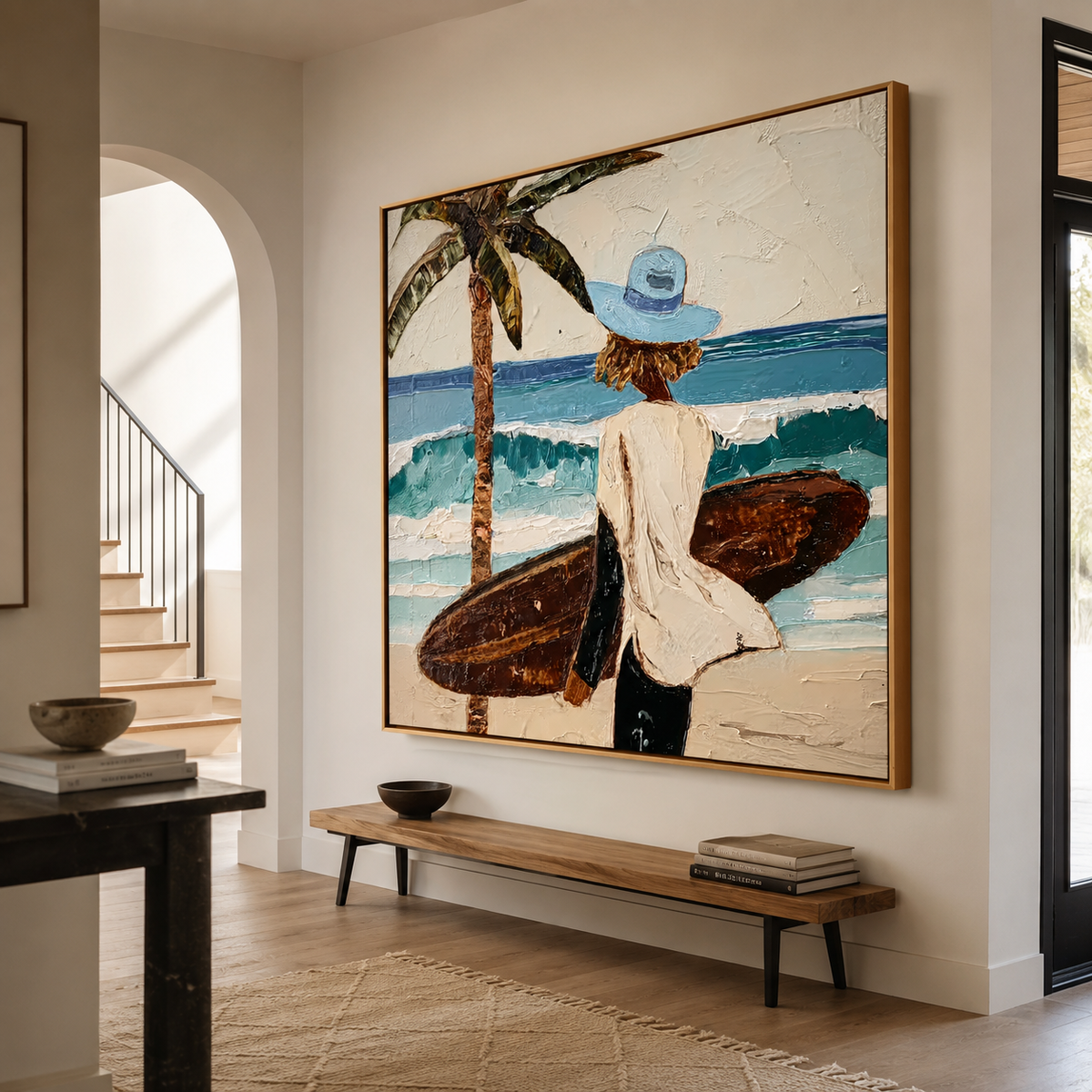 Ocean Reverie – Coastal Surfboard Landscape Wall Art