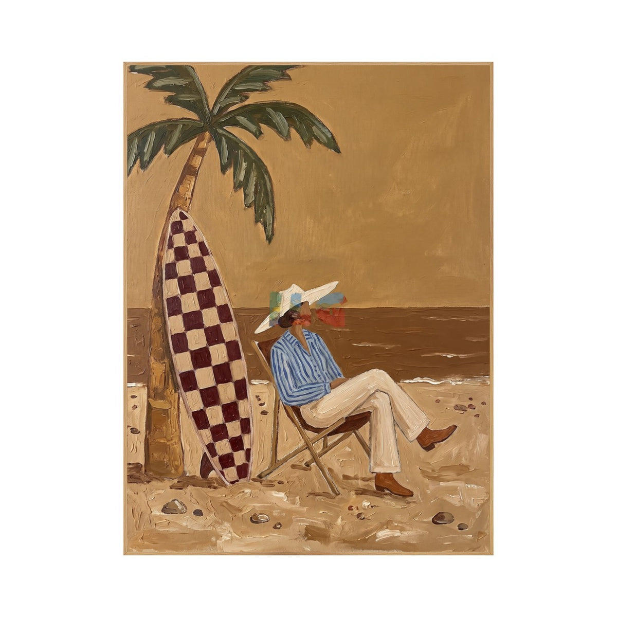 Palmshade Reverie – Coastal Beach Figurative Wall Art