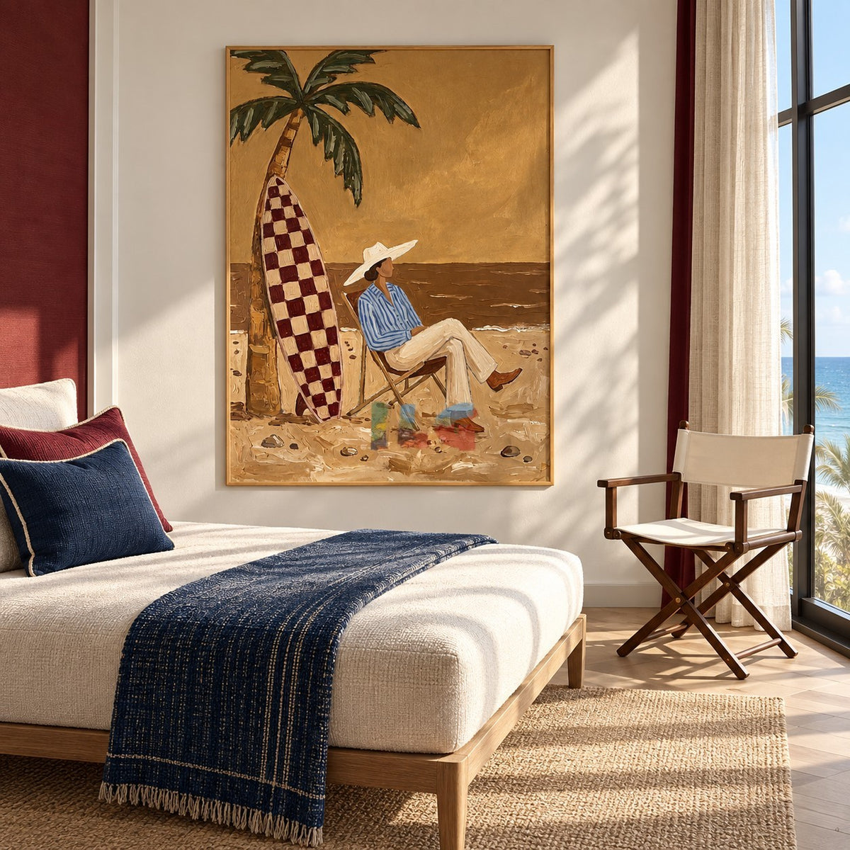 Palmshade Reverie – Coastal Beach Figurative Wall Art