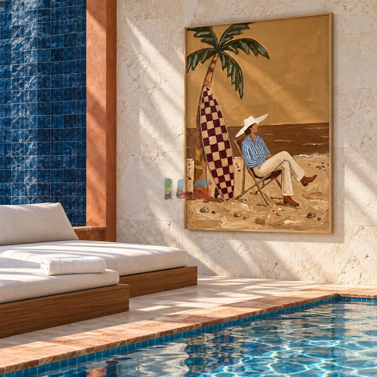 Palmshade Reverie – Coastal Beach Figurative Wall Art