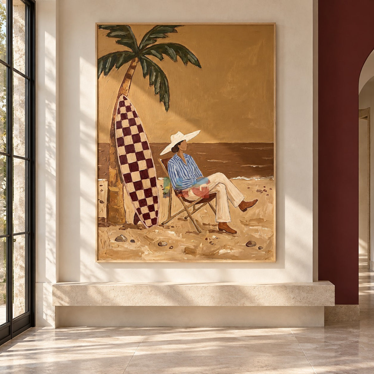 Palmshade Reverie – Coastal Beach Figurative Wall Art