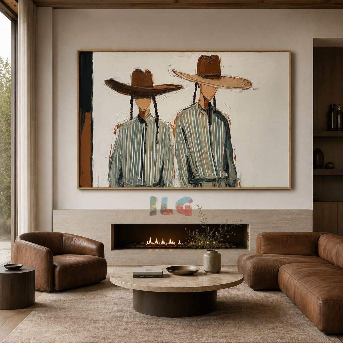 Parallel Souls – Contemporary Western Couple Wall Art