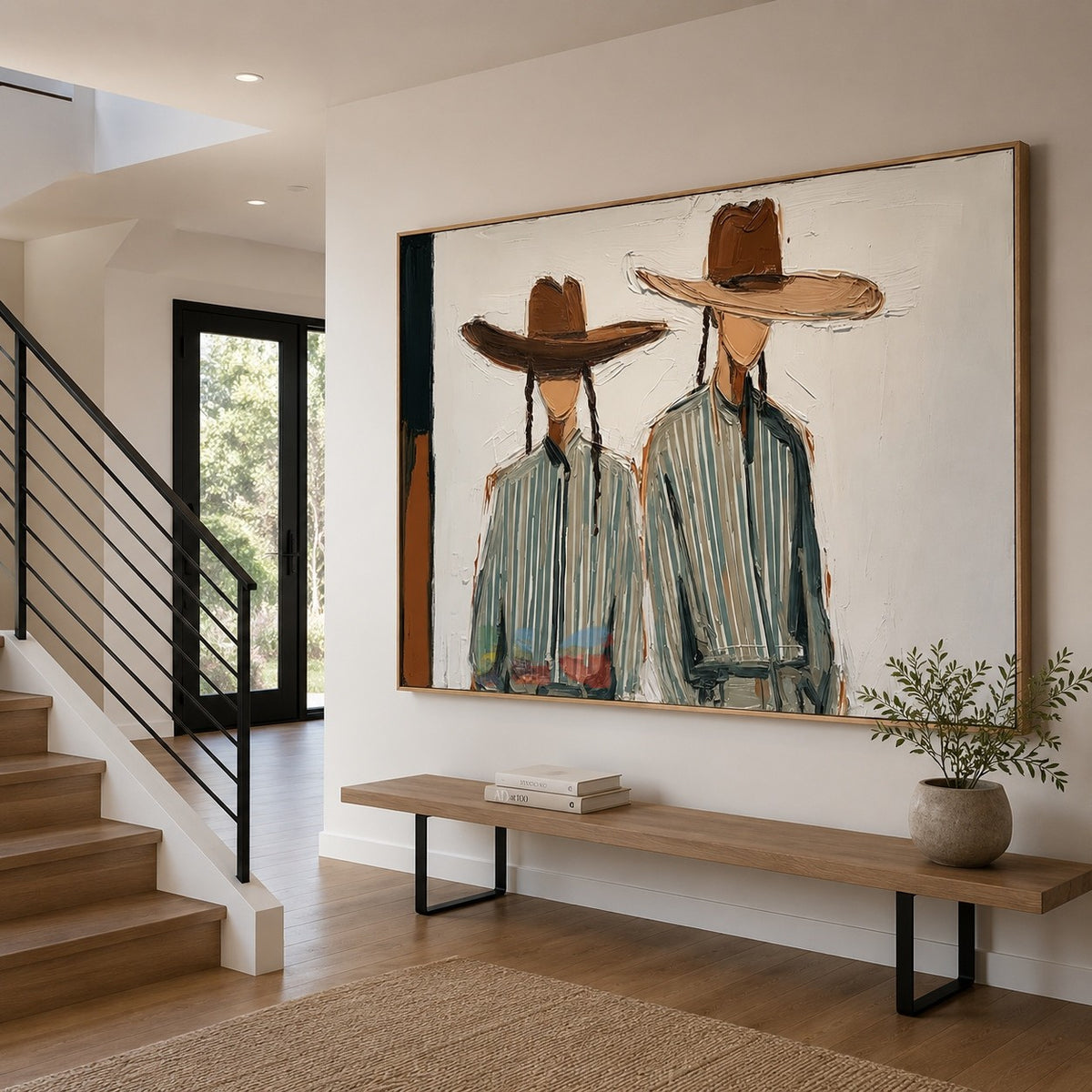 Parallel Souls – Contemporary Western Couple Wall Art