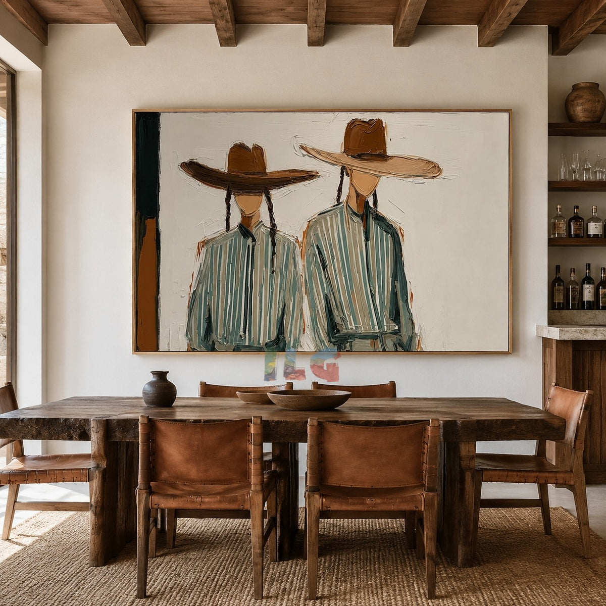 Parallel Souls – Contemporary Western Couple Wall Art