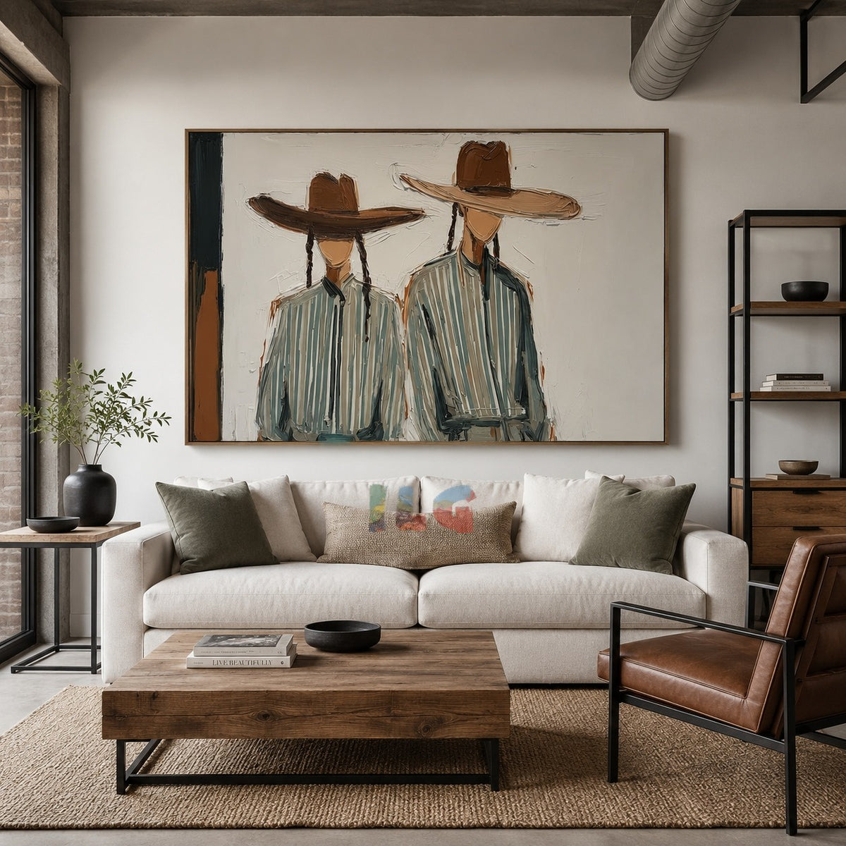 Parallel Souls – Contemporary Western Couple Wall Art