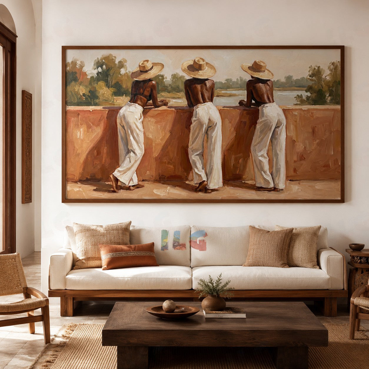 Riverside Reverie – Coastal Figurative Wall Art