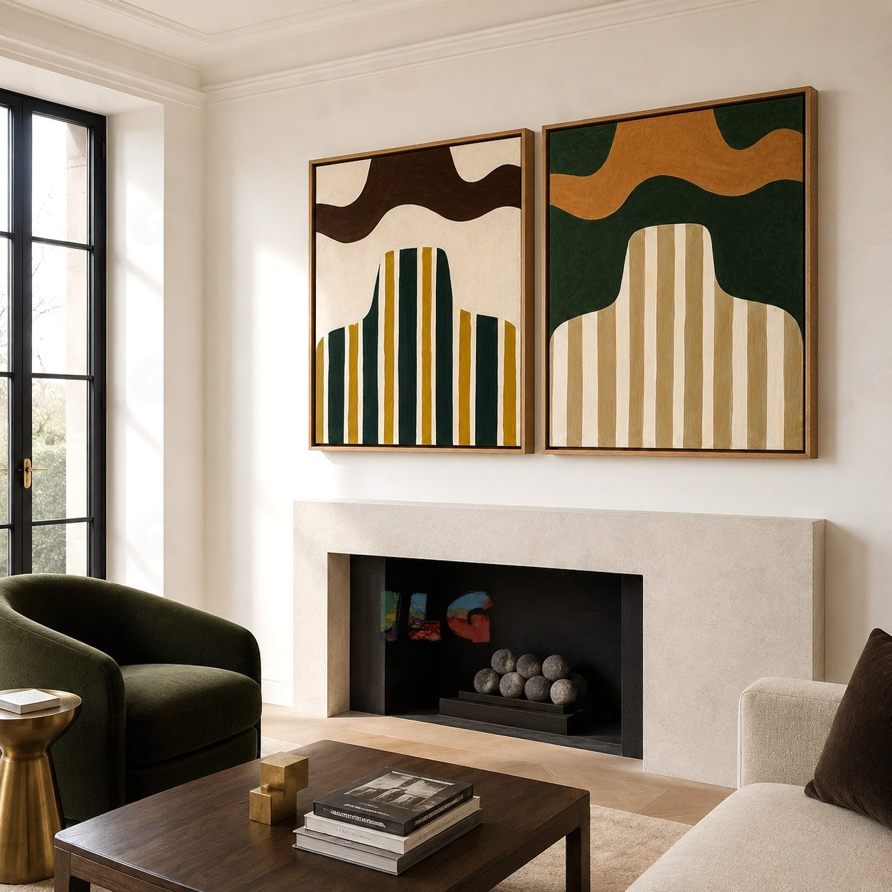 Silent Horizons Duo – Abstract Figurative Wall Art