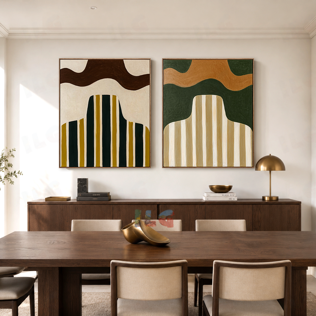 Silent Horizons Duo – Abstract Figurative Wall Art