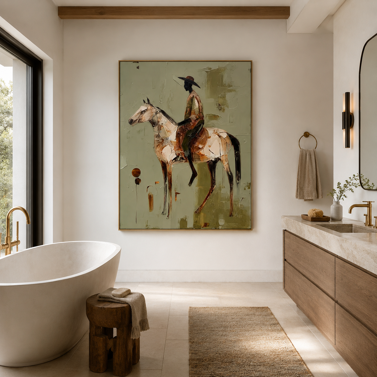 Silent Prairie Journey – Equestrian Figurative Wall Art