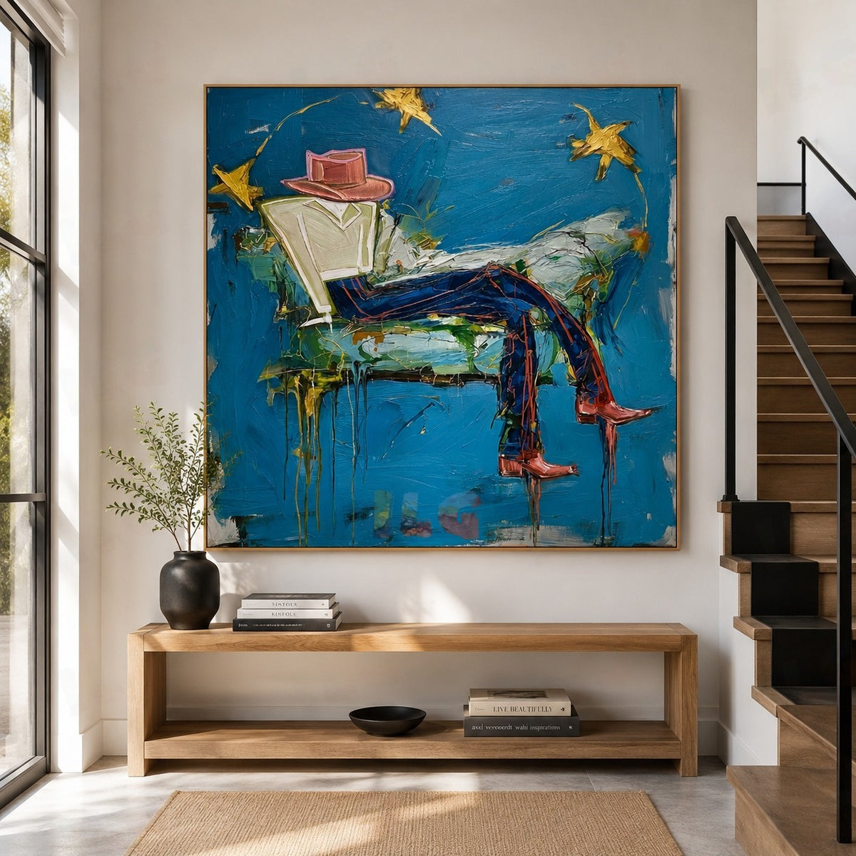 Starlit Drift – Contemporary Figurative Wall Art