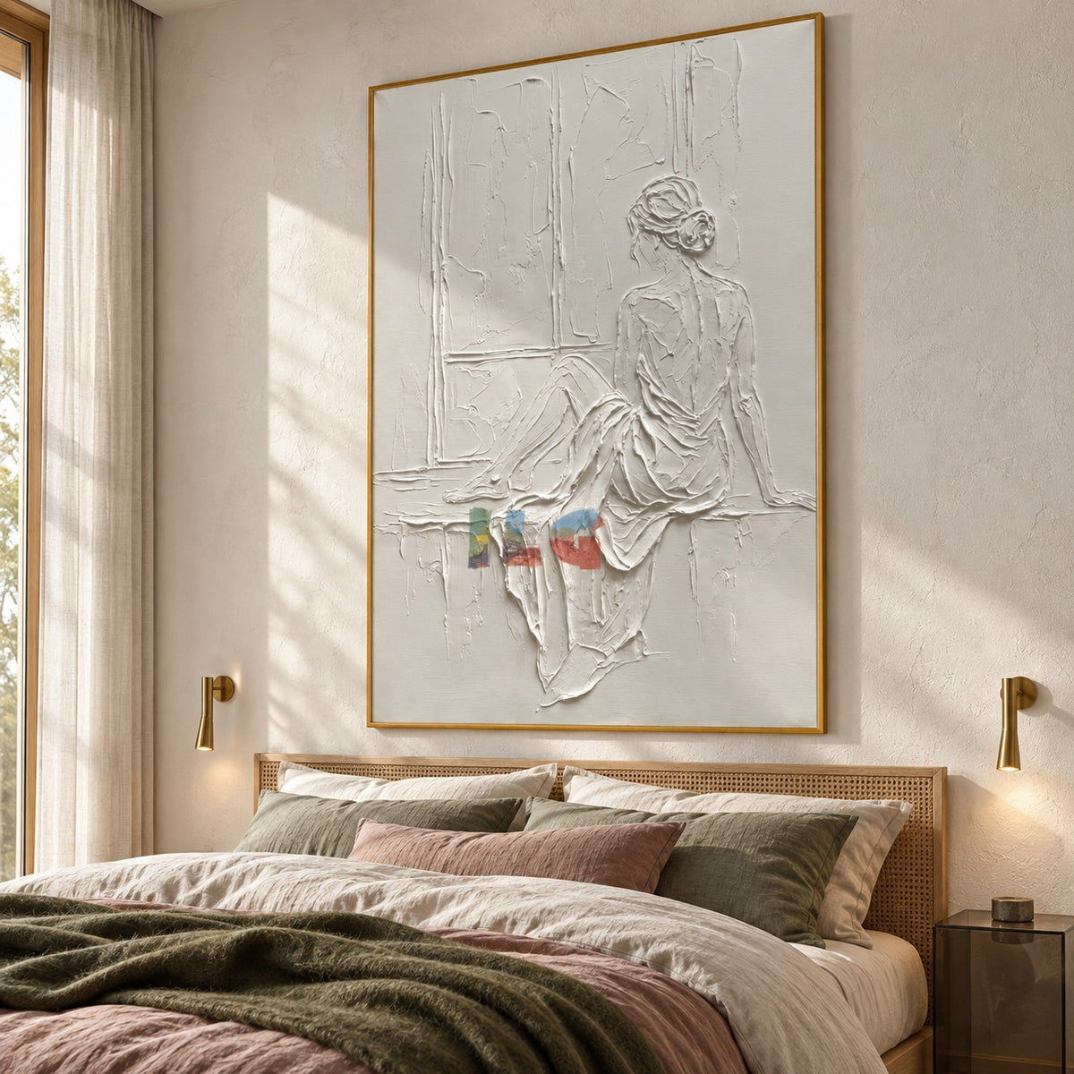 Stillform Reverie – White Sculptural Figure Wall Art