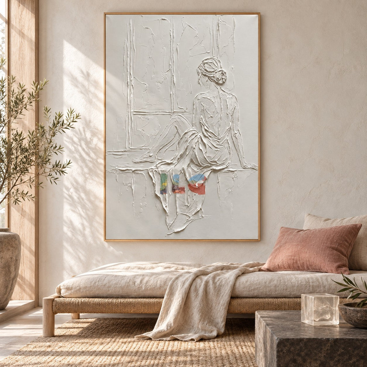 Stillform Reverie – White Sculptural Figure Wall Art