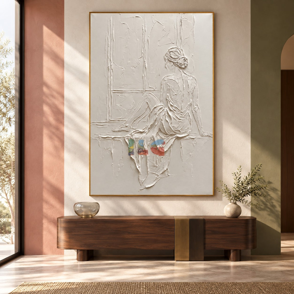 Stillform Reverie – White Sculptural Figure Wall Art