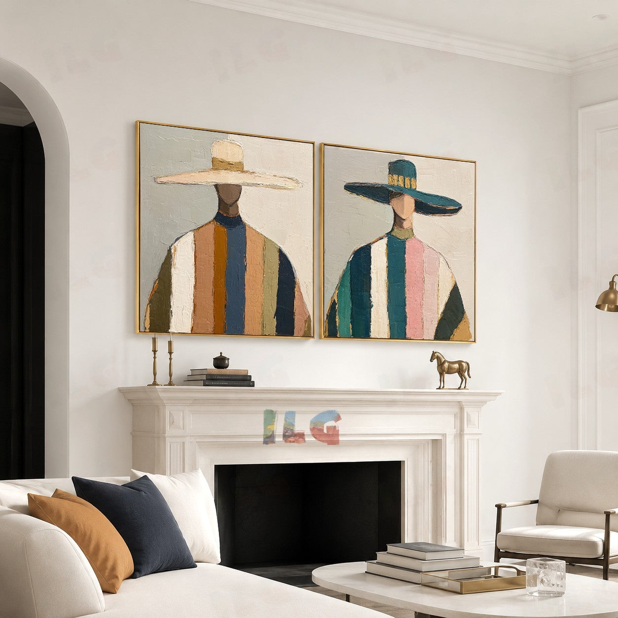 Stripes in Motion Duo – Figurative Wall Art