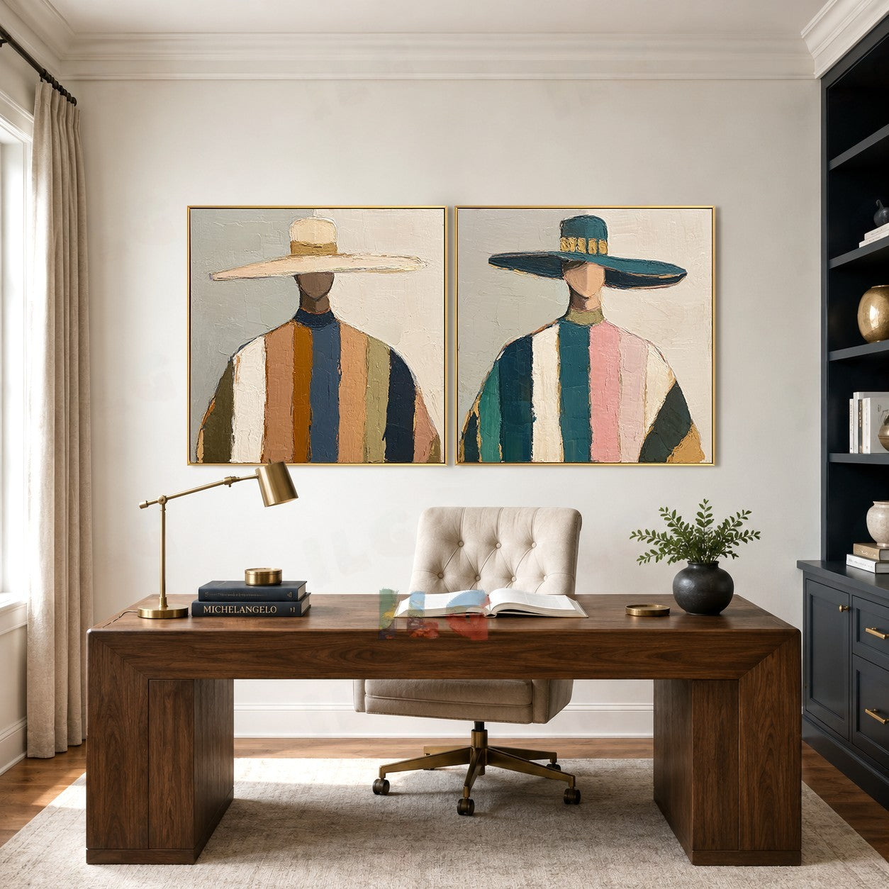 Stripes in Motion Duo – Figurative Wall Art