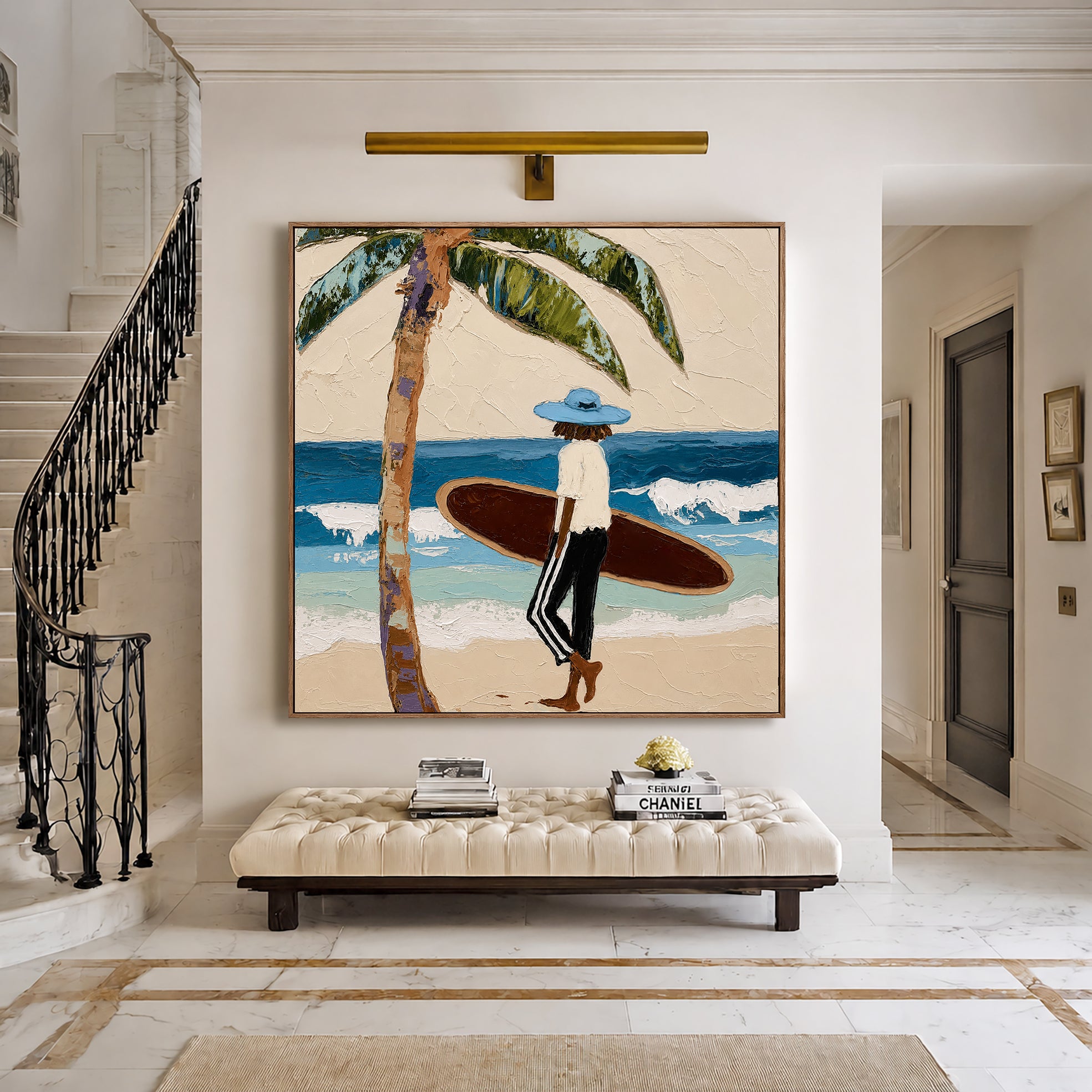 Tidebound Retreat – Coastal Figurative Wall Art