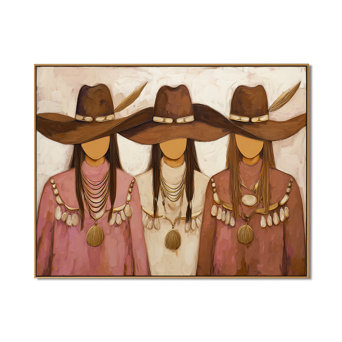 Velvet Horizon Sisters – Modern Western Figurative Wall Art
