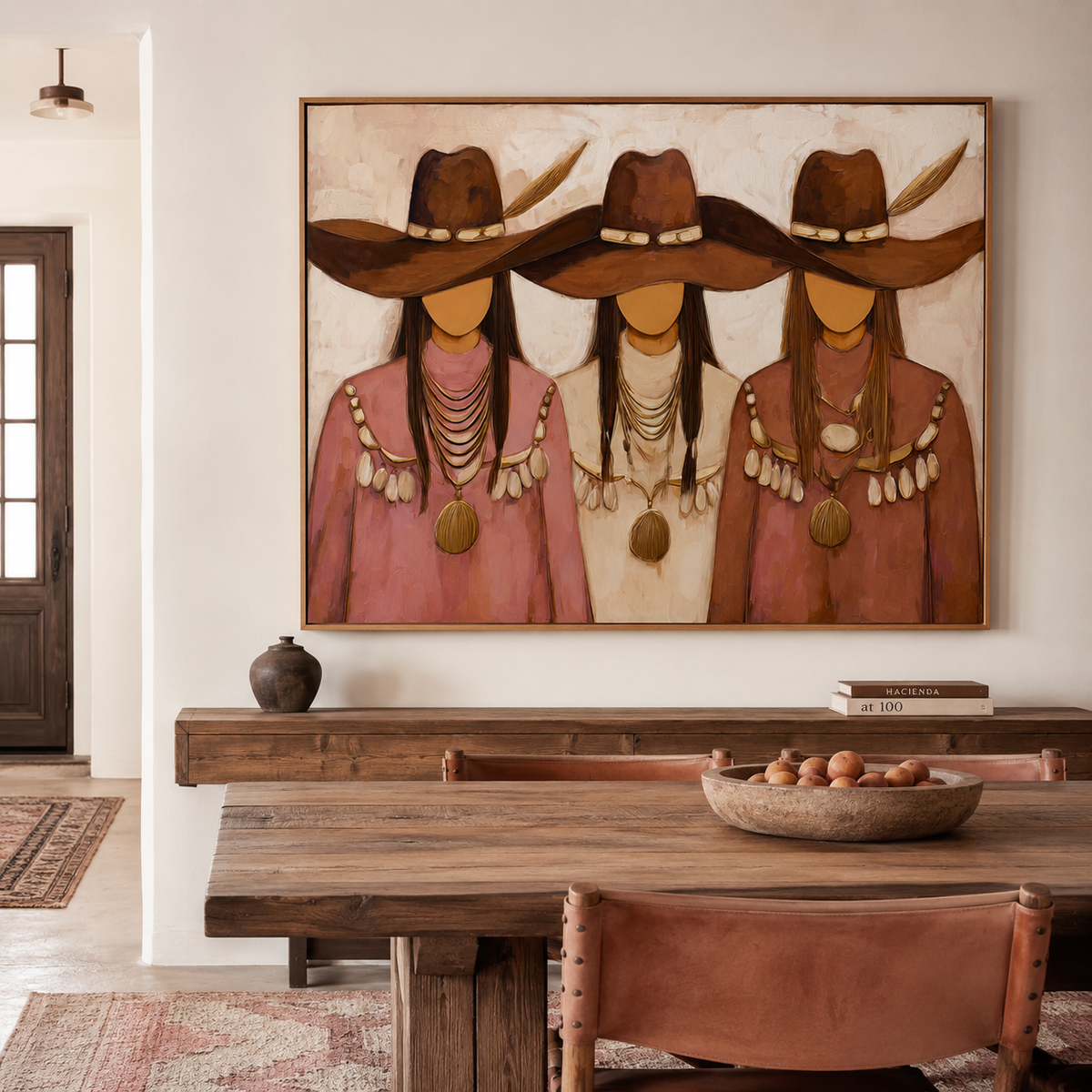 Velvet Horizon Sisters – Modern Western Figurative Wall Art